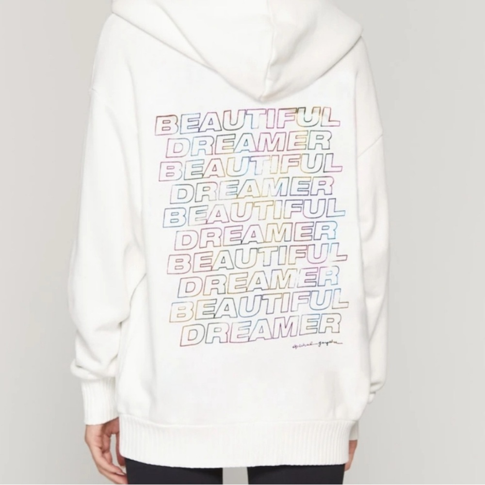 Spiritual Gangster Beautiful Dreamer Finn Full Zip Women's White Hoodie Jacket